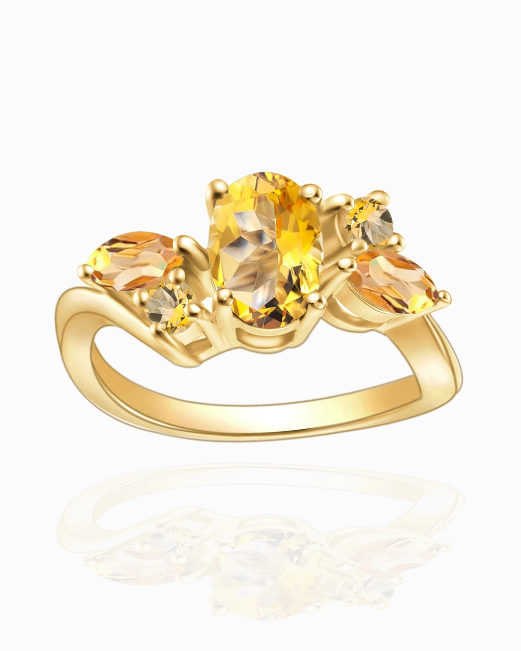 Blossom Ring-Citrine