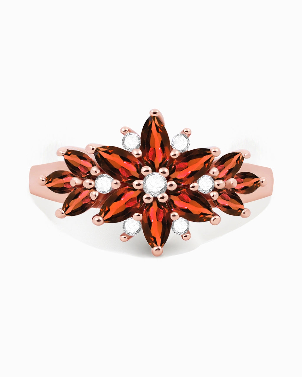 Flourish Ring-Garnet