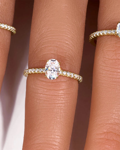 Aurelia Moissanite Ring-Oval