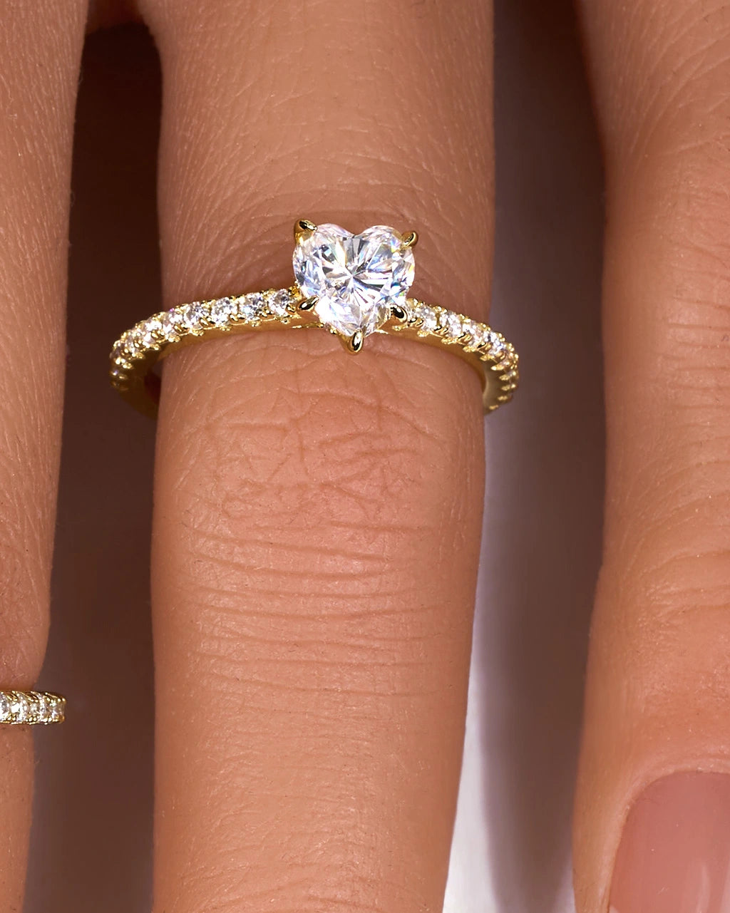 Aurelia Moissanite Ring-Heart