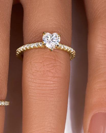 Aurelia Moissanite Ring-Heart