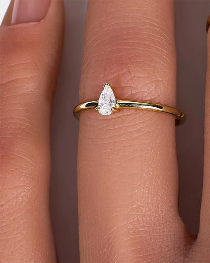 Moissanite Ring-Pear