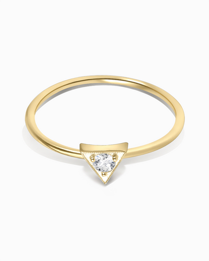 Moissanite Ring-Triangle