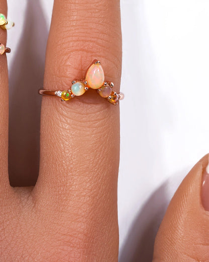 Crown Ring-Opal