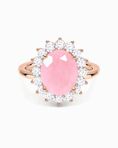 Princess Diana Ring-Rose Chalcedony