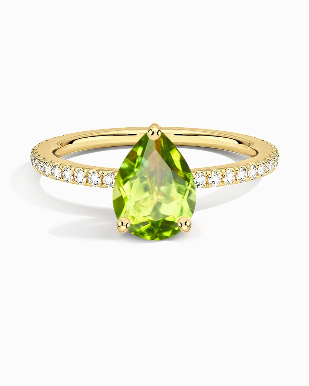 Teardrop Peridot Ring