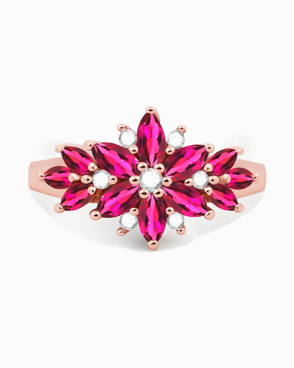 Flourish Ring-Ruby (Lab)