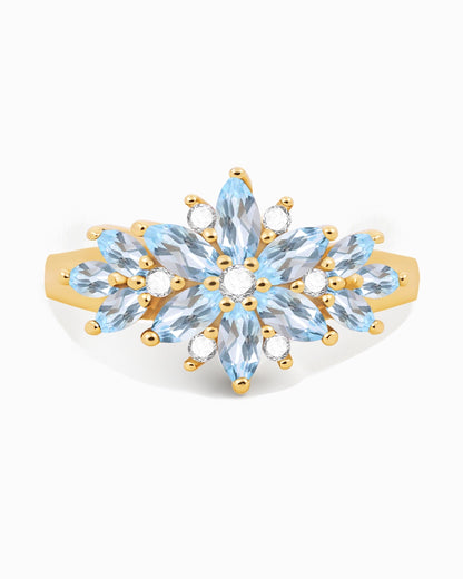 Flourish Ring-Blue Topaz