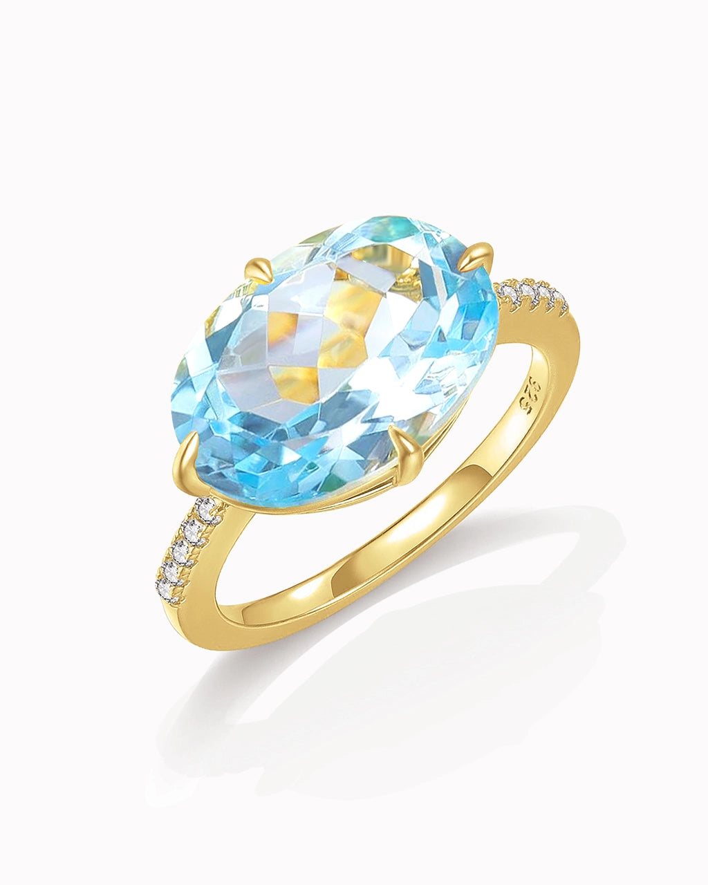 Cocktail Ring-Blue Topaz 8.89 Carat