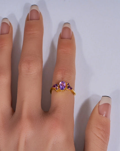 Blossom Ring-Amethyst